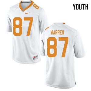 Youth #87 Jacob Warren Tennessee Volunteers Limited Football White Jersey 994934-878
