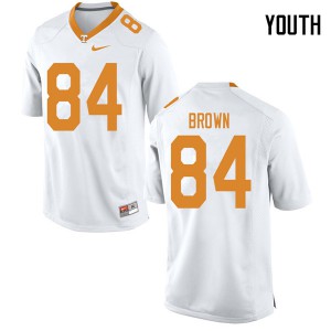 Youth #84 James Brown Tennessee Volunteers Limited Football White Jersey 976434-703