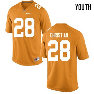 Youth #28 James Christian Tennessee Volunteers Limited Football Orange Jersey 303788-282