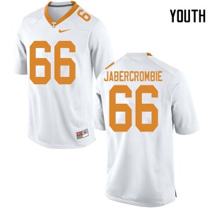 Youth #66 Jarious Abercrombie Tennessee Volunteers Limited Football White Jersey 530579-181