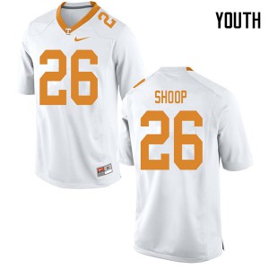 Youth #26 Jay Shoop Tennessee Volunteers Limited Football White Jersey 368049-160