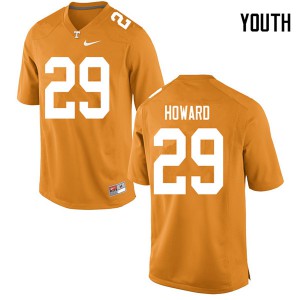 Youth #29 Jeremiah Howard Tennessee Volunteers Limited Football Orange Jersey 547760-359
