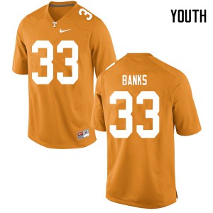 Youth #33 Jeremy Banks Tennessee Volunteers Limited Football Orange Jersey 560109-432