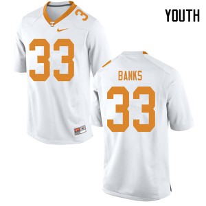 Youth #33 Jeremy Banks Tennessee Volunteers Limited Football White Jersey 309131-203