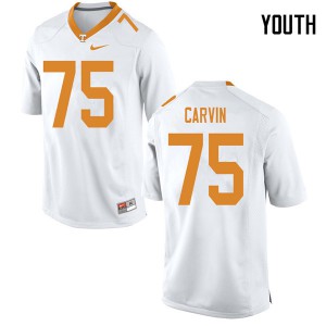 Youth #75 Jerome Carvin Tennessee Volunteers Limited Football White Jersey 203428-572