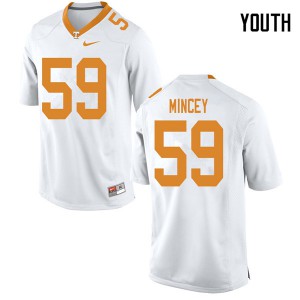 Youth #59 John Mincey Tennessee Volunteers Limited Football White Jersey 571568-517