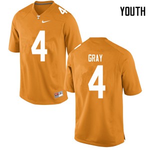 Youth #4 Maleik Gray Tennessee Volunteers Limited Football Orange Jersey 465822-308