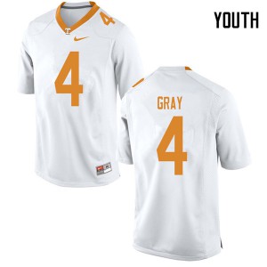 Youth #4 Maleik Gray Tennessee Volunteers Limited Football White Jersey 654963-480