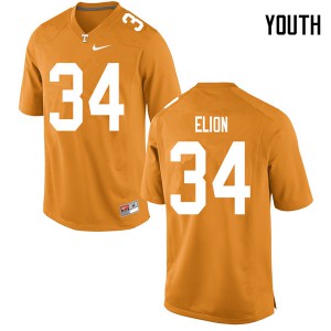 Youth #34 Malik Elion Tennessee Volunteers Limited Football Orange Jersey 471746-421