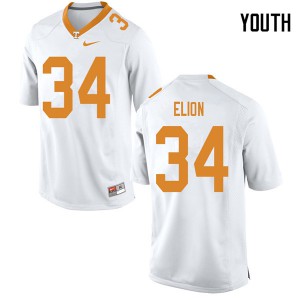 Youth #34 Malik Elion Tennessee Volunteers Limited Football White Jersey 324636-522