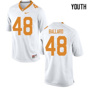 Youth #48 Matt Ballard Tennessee Volunteers Limited Football White Jersey 789809-917