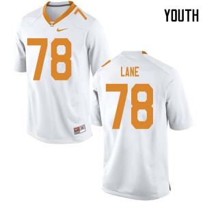 Youth #78 Ollie Lane Tennessee Volunteers Limited Football White Jersey 586225-945
