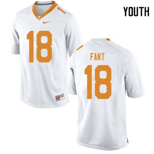 Youth #18 Princeton Fant Tennessee Volunteers Limited Football White Jersey 530197-235