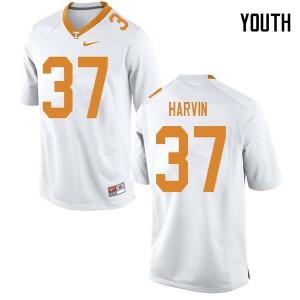 Youth #37 Sam Harvin Tennessee Volunteers Limited Football White Jersey 383556-604