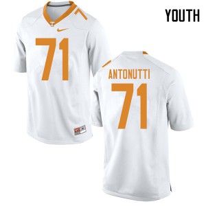 Youth #71 Tanner Antonutti Tennessee Volunteers Limited Football White Jersey 727849-306