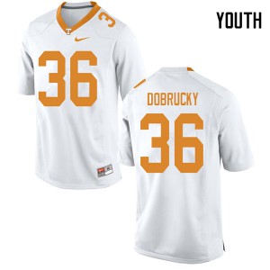 Youth #36 Tanner Dobrucky Tennessee Volunteers Limited Football White Jersey 544526-884