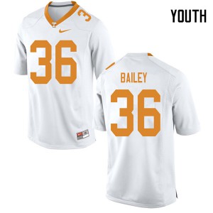 Youth #36 Terrell Bailey Tennessee Volunteers Limited Football White Jersey 220231-158