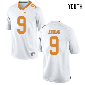 Youth #9 Tim Jordan Tennessee Volunteers Limited Football White Jersey 456160-272