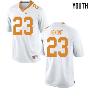 Youth #23 Will Ignont Tennessee Volunteers Limited Football White Jersey 947227-865