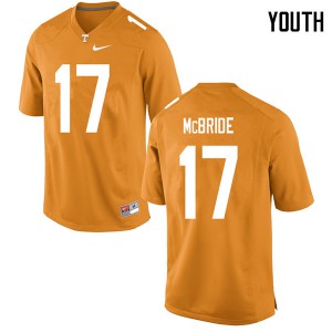 Youth #17 Will McBride Tennessee Volunteers Limited Football Orange Jersey 932443-473