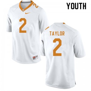 Youth #2 Alontae Taylor Tennessee Volunteers Limited Football White Jersey 655833-429