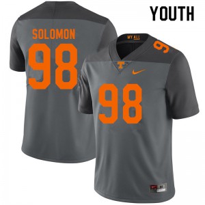Youth #98 Aubrey Solomon Tennessee Volunteers Limited Football Gray Jersey 335998-195