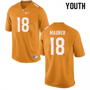 Youth #18 Brian Maurer Tennessee Volunteers Limited Football Orange Jersey 890511-185