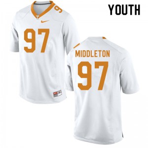 Youth #97 Darel Middleton Tennessee Volunteers Limited Football White Jersey 519427-614
