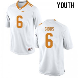 Youth #6 Deangelo Gibbs Tennessee Volunteers Limited Football White Jersey 853831-224