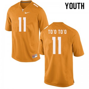 Youth #11 Henry To'o To'o Tennessee Volunteers Limited Football Orange Jersey 438662-297