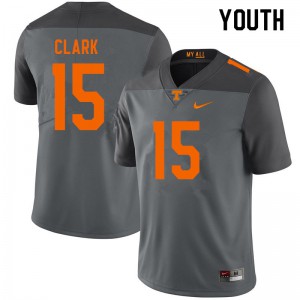 Youth #15 Hudson Clark Tennessee Volunteers Limited Football Gray Jersey 898769-418