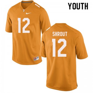 Youth #12 J.T. Shrout Tennessee Volunteers Limited Football Orange Jersey 145898-407