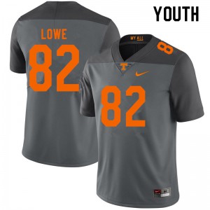 Youth #82 Jackson Lowe Tennessee Volunteers Limited Football Gray Jersey 119561-549
