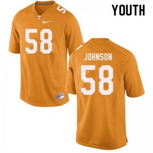 Youth #58 Jahmir Johnson Tennessee Volunteers Limited Football Orange Jersey 175579-179