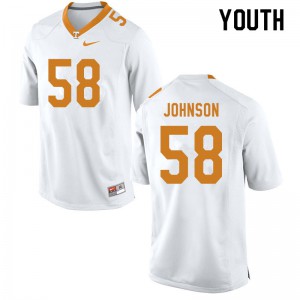 Youth #58 Jahmir Johnson Tennessee Volunteers Limited Football White Jersey 994069-565