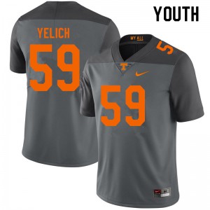 Youth #59 Jake Yelich Tennessee Volunteers Limited Football Gray Jersey 591216-665