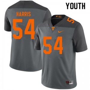 Youth #54 Kingston Harris Tennessee Volunteers Limited Football Gray Jersey 435260-303