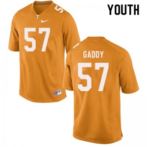 Youth #57 Nyles Gaddy Tennessee Volunteers Limited Football Orange Jersey 124028-563