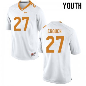 Youth #27 Quavaris Crouch Tennessee Volunteers Limited Football White Jersey 143417-473
