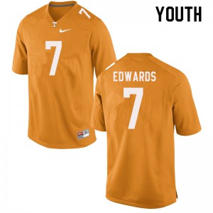 Youth #7 Romello Edwards Tennessee Volunteers Limited Football Orange Jersey 972762-497