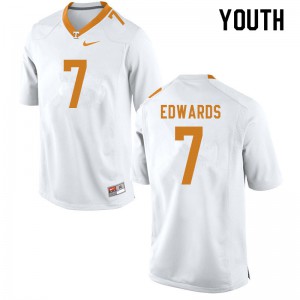 Youth #7 Romello Edwards Tennessee Volunteers Limited Football White Jersey 146594-824