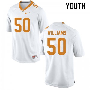 Youth #50 Savion Williams Tennessee Volunteers Limited Football White Jersey 365672-651