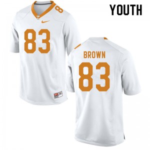 Youth #83 Sean Brown Tennessee Volunteers Limited Football White Jersey 606516-894