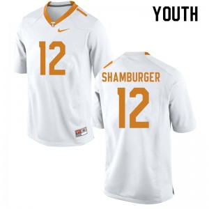 Youth #12 Shawn Shamburger Tennessee Volunteers Limited Football White Jersey 236574-849