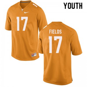 Youth #17 Tyus Fields Tennessee Volunteers Limited Football Orange Jersey 942273-851