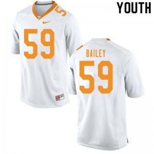 Youth #59 Dominic Bailey Tennessee Volunteers Limited Football White Jersey 306206-234