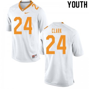 Youth #24 Hudson Clark Tennessee Volunteers Limited Football White Jersey 682888-251