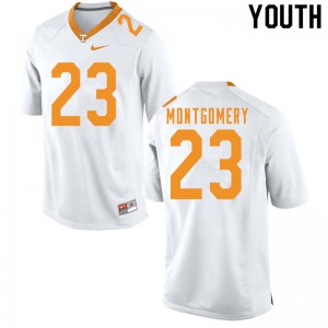 Youth #23 Isaiah Montgomery Tennessee Volunteers Limited Football White Jersey 940821-759