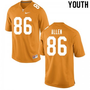 Youth #86 Jordan Allen Tennessee Volunteers Limited Football Orange Jersey 310993-595