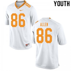 Youth #86 Jordan Allen Tennessee Volunteers Limited Football White Jersey 263421-972